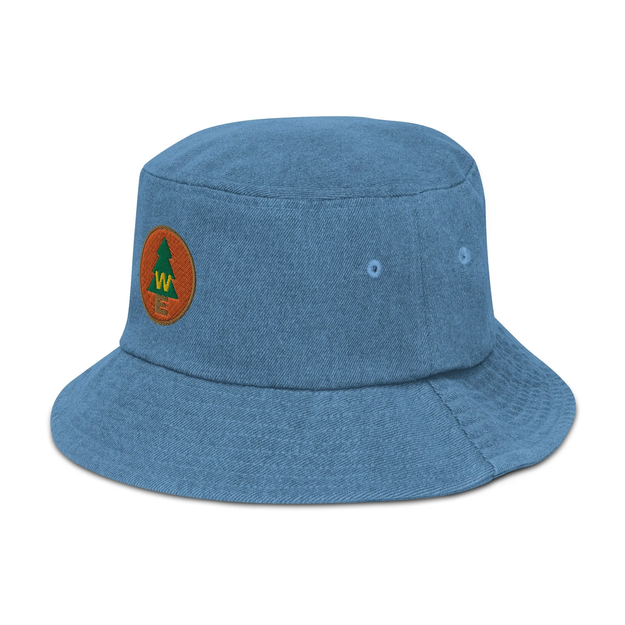 The Wilderness must be Explored Denim bucket hat