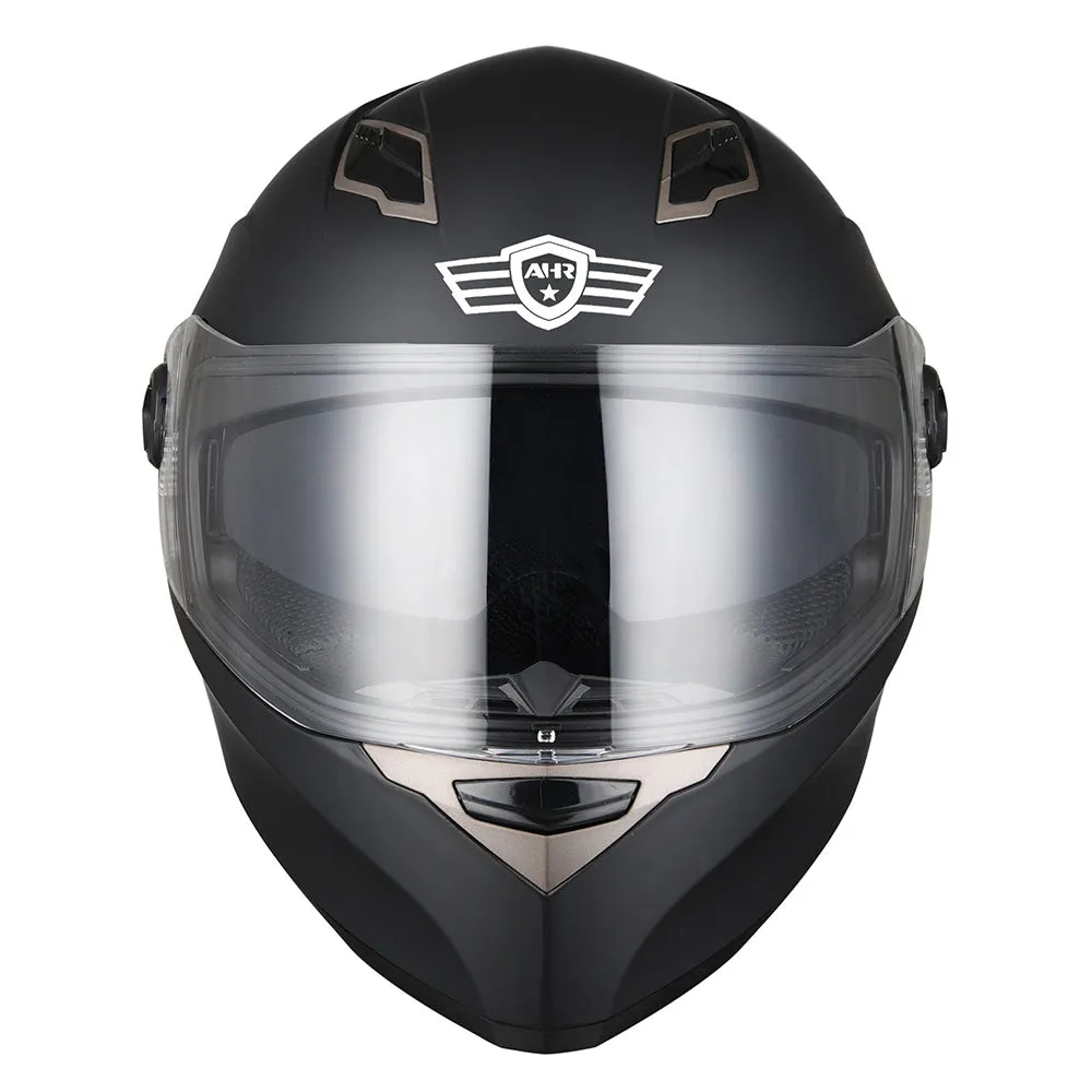 TheLAShop DOT Full Face Motorcycle Helmet Dual Visor ABS Shell Matte Black