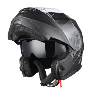 TheLAShop Modular Helmet RUN-M3 Flip Up DOT Matte Black