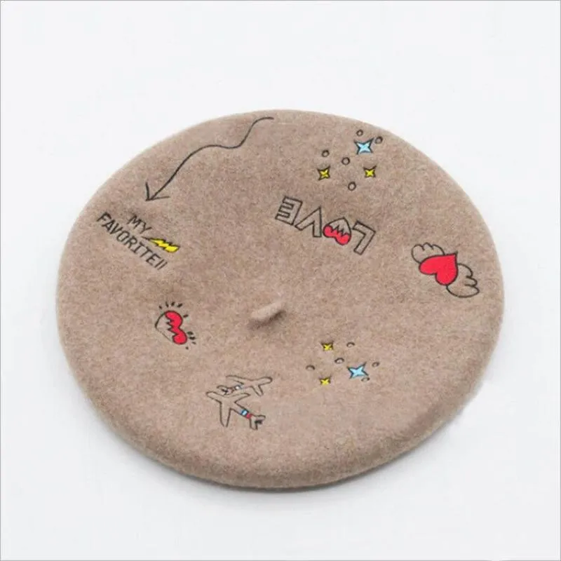 Trendy Doodle Winter Beret