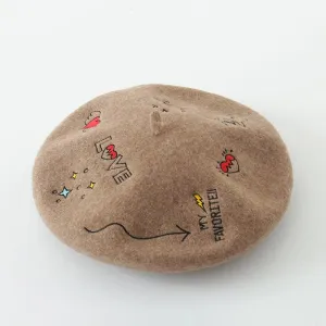 Trendy Doodle Winter Beret