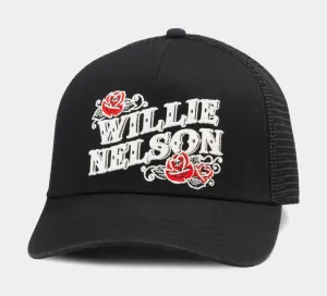 Willie Nelson Snapback Mens Hat (Black/White)