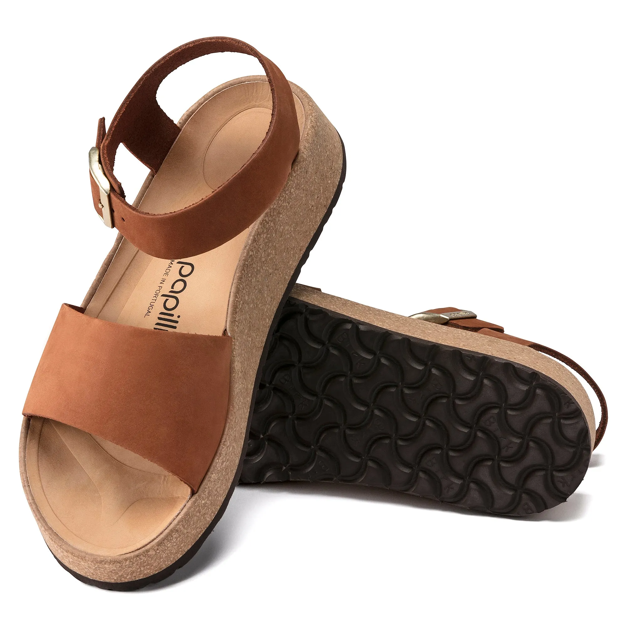 Women's Birkenstock Papillio Glenda Nubuck Leather Color: Pecan