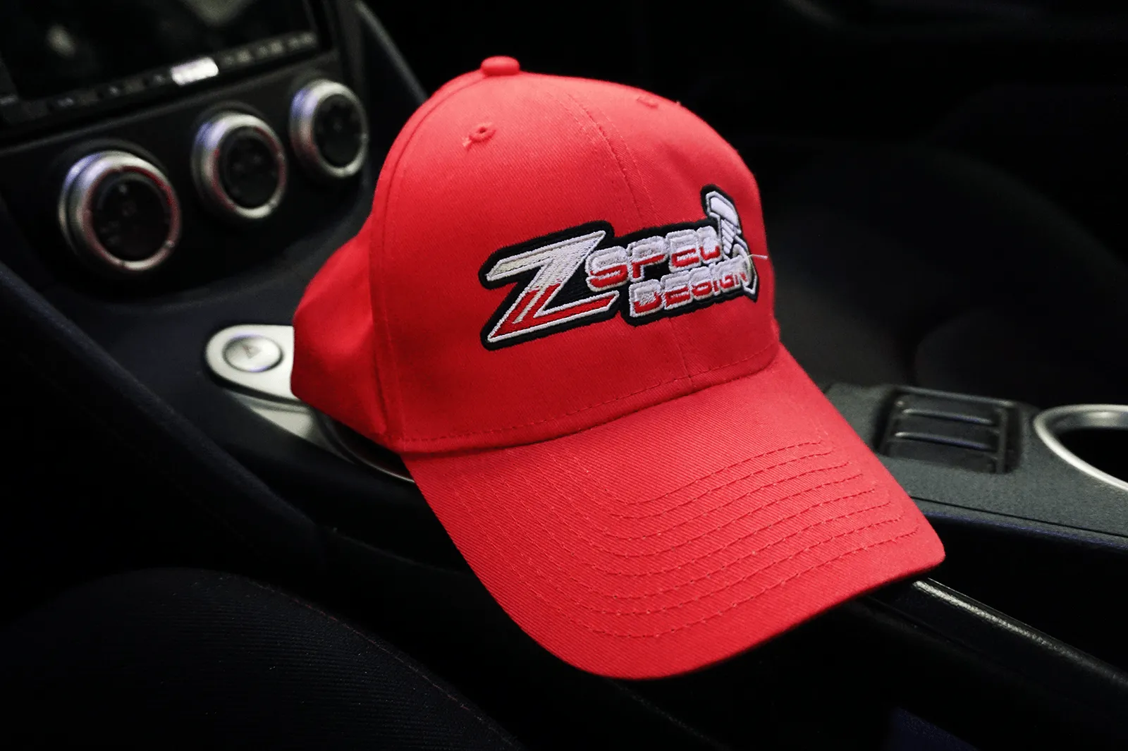 ZSPEC Design Lightweight Cotton Baseball-Style Hats, Red or Black, Adjustable